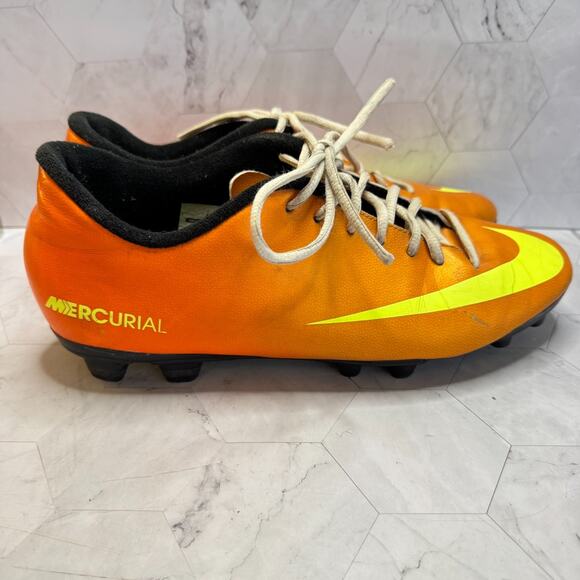 Nike Mercurial Vapor 573873-778 Mens Size 10.5 Orange Soccer Shoes Cleats - Picture 5 of 8